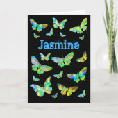 Gepersonaliseerde Meisje Verjaardag Psychedelic Bu Kaart (Voorkant)