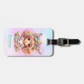 Gepersonaliseerde meisjes bagagelabel (Voorkant horizontaal)