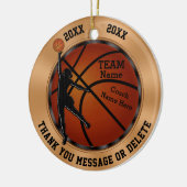 Gepersonaliseerde meisjes Basketball Coach Gift, s Keramisch Ornament (Links)