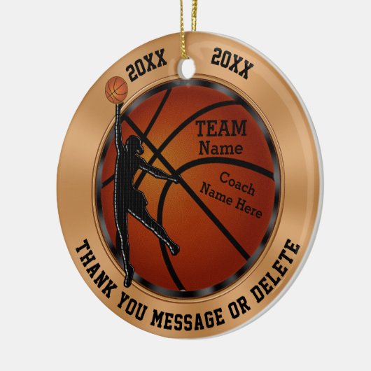 Gepersonaliseerde meisjes Basketball Coach Gift, s Keramisch Ornament (Links)