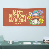 Gepersonaliseerde meisjes Bevroren Dag Spandoek (Beurs)