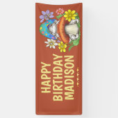 Gepersonaliseerde meisjes Bevroren Dag Spandoek (Verticaal)