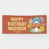 Gepersonaliseerde meisjes Bevroren Dag Spandoek (Horizontaal)