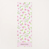 Gepersonaliseerde meisjes Blush Pink Cherry Blosso Yogamat (Voorkant)