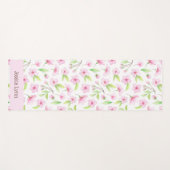 Gepersonaliseerde meisjes Blush Pink Cherry Blosso Yogamat (Voorkant (horizontaal))