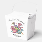 Gepersonaliseerde meisjes Dinosaur Birthday Bedankdoosjes (Voorkant)
