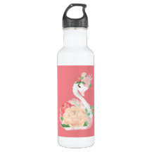 Gepersonaliseerde meisjes floral Swan