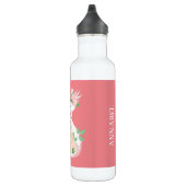 Gepersonaliseerde meisjes floral Swan Waterfles (Rechts)