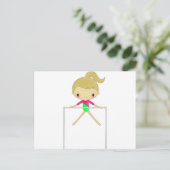 Gepersonaliseerde meisjes Gymnastisch kleding en a Briefkaart (Staand voorkant)
