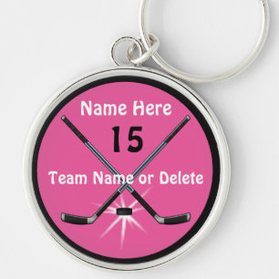 Gepersonaliseerde meisjes Hockey Gifts Jouw tekst, Sleutelhanger