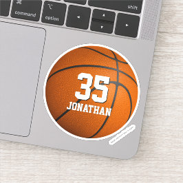 Gepersonaliseerde meisjes jongens basketbal speler sticker