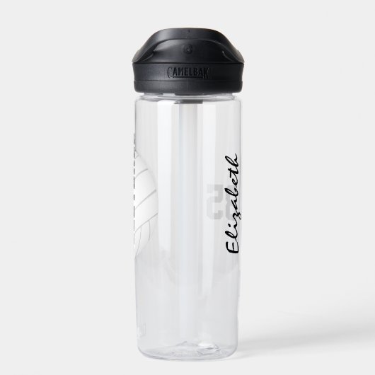 Gepersonaliseerde meisjes jongens volleybal waterfles (Achterkant)