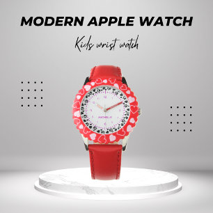 Gepersonaliseerde Meisjes Kinder naam Hondenpoten Horloge