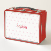 Gepersonaliseerde Meisjes Kinder Naam Roze Sterren (Voorkant)