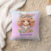 Gepersonaliseerde meisjes kussen (Deken)