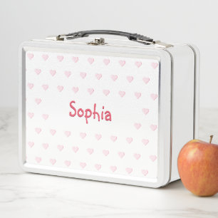 Gepersonaliseerde Meisjes Naam Pink Hearts Kinder