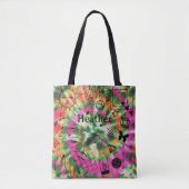 Gepersonaliseerde Meisjes Naam Tie Dye Canvas tas (Voorkant)