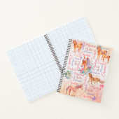 Gepersonaliseerde meisjes noemen collage met pony' notitieboek (Binnen)