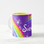 Gepersonaliseerde meisjes noemen de paarse mok van (Voorkant links)