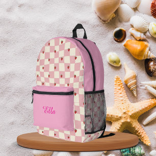 Gepersonaliseerde Meisjes’ roze Aardbei Rugzak
