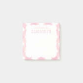 Gepersonaliseerde Meisjes Roze Gingham Lunch Box Post-it® Notes (Voorkant)