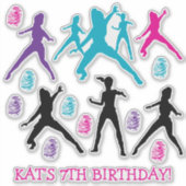 Gepersonaliseerde Meisjes Spy Party Stickers (Voorkant)