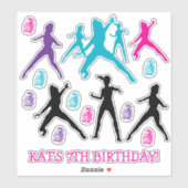 Gepersonaliseerde Meisjes Spy Party Stickers (Vel)