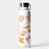Gepersonaliseerde Meisjes Strand Sticker Waterfles (Achterkant)