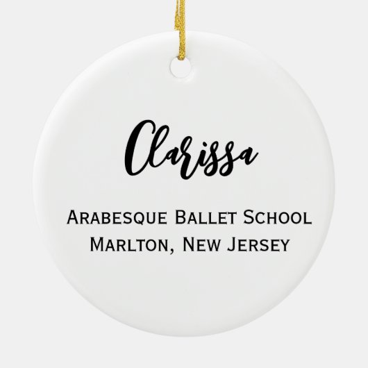 Gepersonaliseerde Meisjes Tap Dancer Kerst Ornamen Keramisch Ornament (Achterkant)