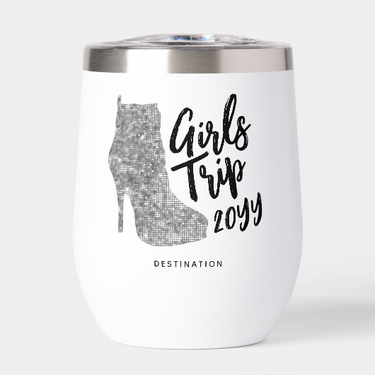 Gepersonaliseerde Meisjes Trip Disco Spiegel Zilve (Voorkant)
