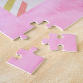 Gepersonaliseerde meisjes Unicorn Birthday Puzzle Legpuzzel (Zijkant)