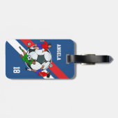Gepersonaliseerde Meisjes Voetbaltas label Bagagelabel (Achterkant horizontaal)
