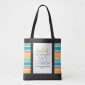 Gepersonaliseerde Meisjes Weekend Beach Tote Bag (Voorkant)