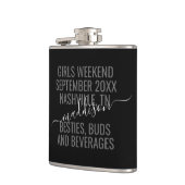 Gepersonaliseerde meisjes Weekend Bestie Bridal Tr Heupfles (Links)