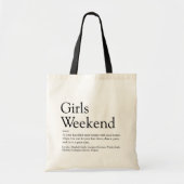 Gepersonaliseerde Meisjes Weekend Definition Canva Tote Bag (Voorkant)
