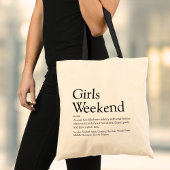 Gepersonaliseerde Meisjes Weekend Definition Canva Tote Bag