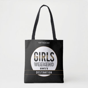 Gepersonaliseerde meisjes Weekend Girls Trip Vacay Tote Bag
