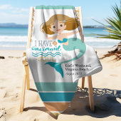 Gepersonaliseerde Meisjes Weekend Mermaid Strandlaken