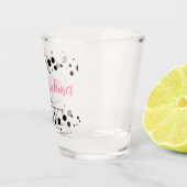 Gepersonaliseerde Meisjes Weekend Pink Dotted Shot Glas (Rechts)