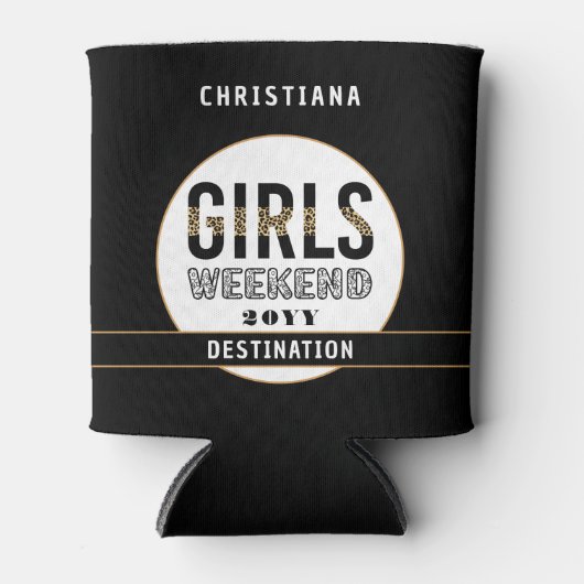 Gepersonaliseerde meisjes Wekend Girls reizen vaka Blikjeskoeler (Voorkant)