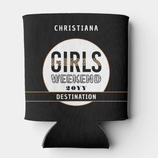 Gepersonaliseerde meisjes Wekend Girls reizen vaka Blikjeskoeler (Achterkant)