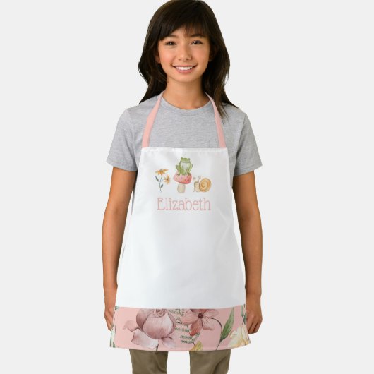 Gepersonaliseerde Meisjes Woodland Fairy bloemensc Schort (Insitu)