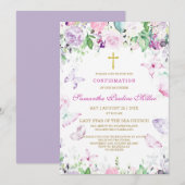 Gepersonaliseerde meisjesbevestiging kaart (Voorkant / Achterkant)