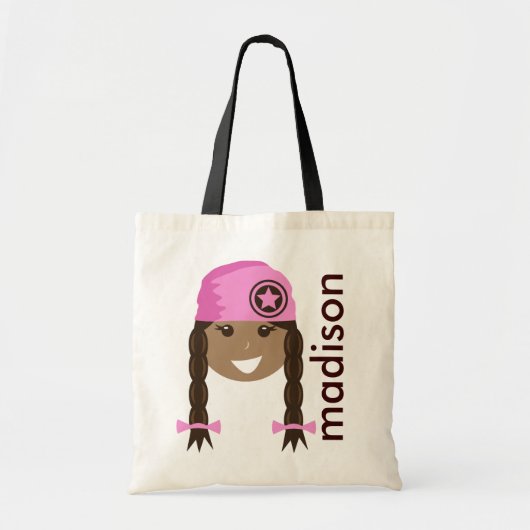 Gepersonaliseerde meisjesCanvas tas (Voorkant)