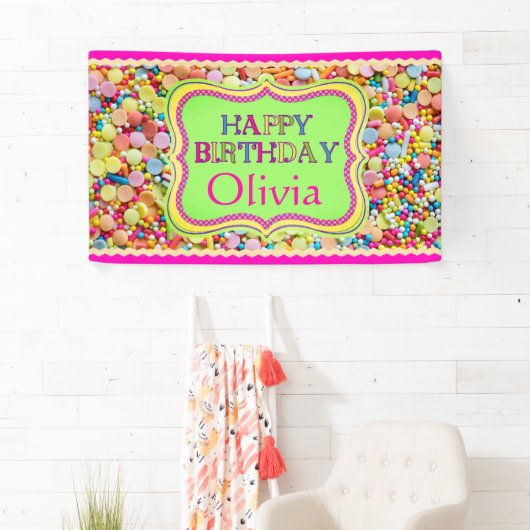 Gepersonaliseerde meisjesdag spandoek (Insitu)