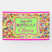 Gepersonaliseerde meisjesdag spandoek (Horizontaal)