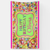 Gepersonaliseerde meisjesdag spandoek (Verticaal)