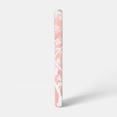 Gepersonaliseerde meisjesmonogram Naam Roze Witte  Samsung Galaxy Hoesje (Linkerkant)