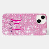 Gepersonaliseerde meisjesnaam Glitter Sparkles Case-Mate iPhone Case (Achterkant (horizontaal))