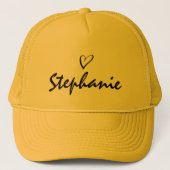 Gepersonaliseerde meisjesnaam Heart Trucker Hat Pet (Voorkant)